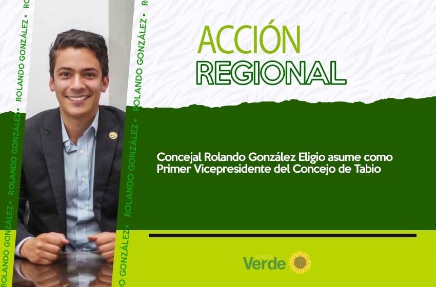 Concejal Rolando González Eligio asume como Primer Vicepresidente del Concejo de Tabio