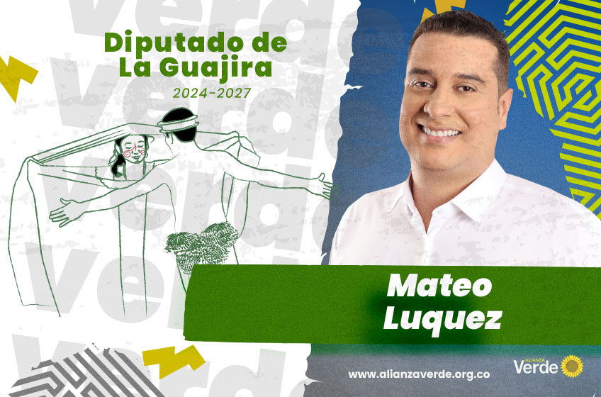 El dos veces concejal Mateo Luquez es el nuevo diputado Verde en La Guajira