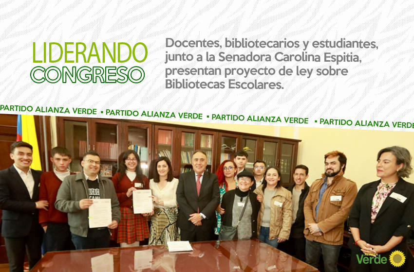 Docentes, bibliotecarios y estudiantes, junto a la Senadora Carolina Espitia, presentan proyecto de ley sobre Bibliotecas Escolares