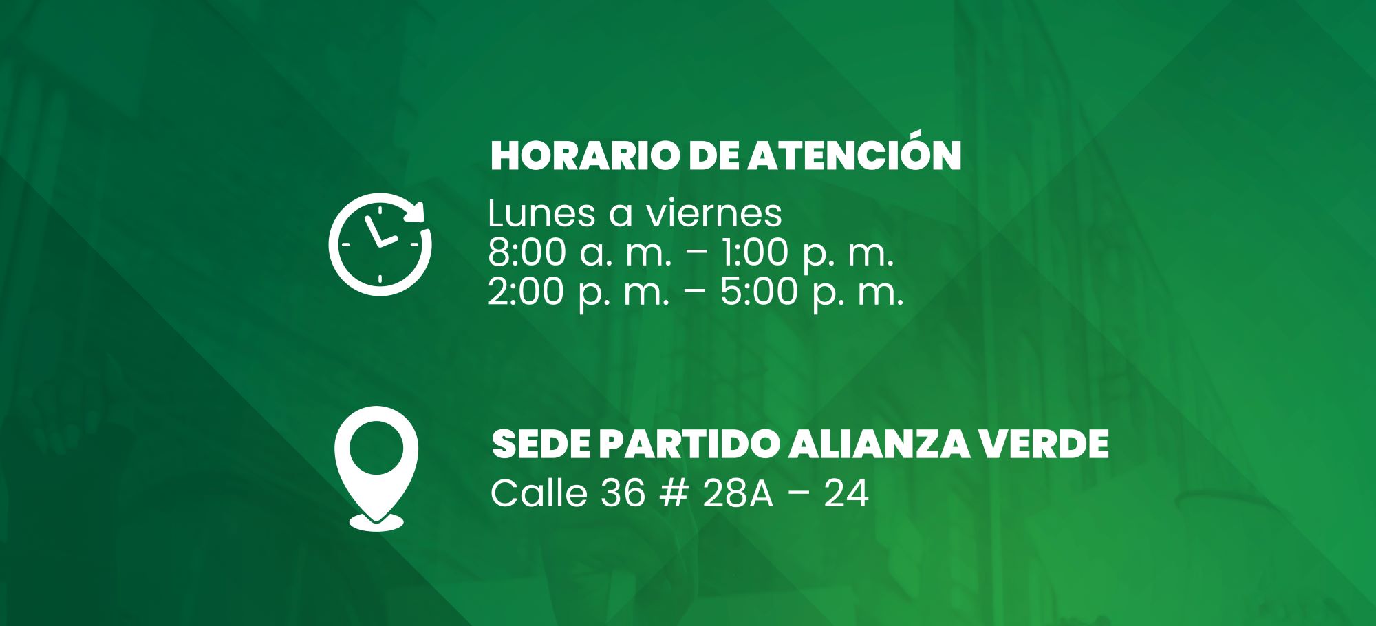 Horarios de atención